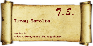 Turay Sarolta névjegykártya
