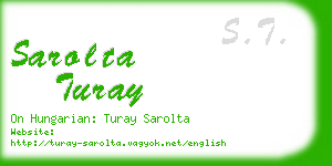 sarolta turay business card